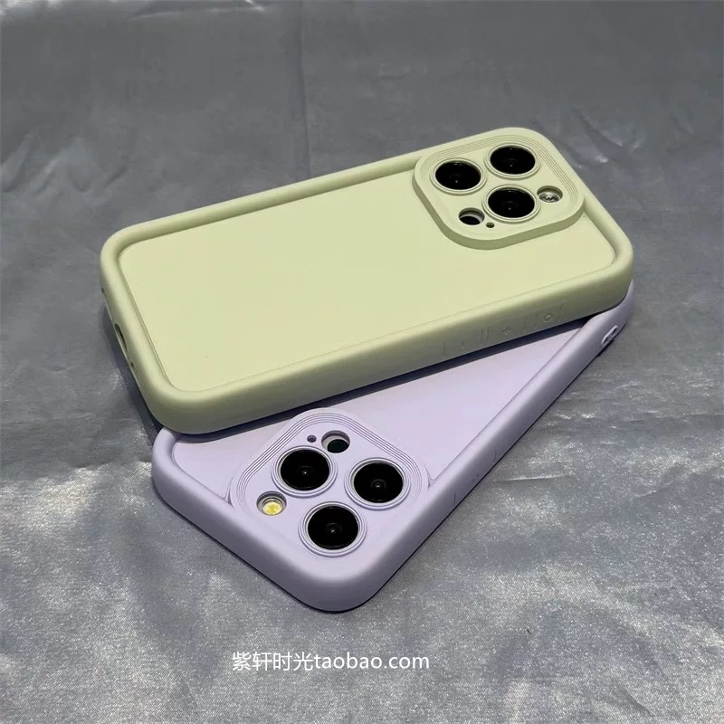 少女ins风薄荷浅绿色适用苹果16promax手机壳iPhone15精孔14硅胶13mini软壳12多巴胺11网红XS奶油XR纯色防摔