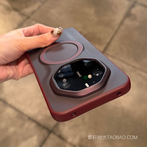 ins小众酒红色适用华为Mate80RS非凡大师手机壳mate80/70pro磁吸荣耀magic8pro畅享90promax镜头加高全包防摔