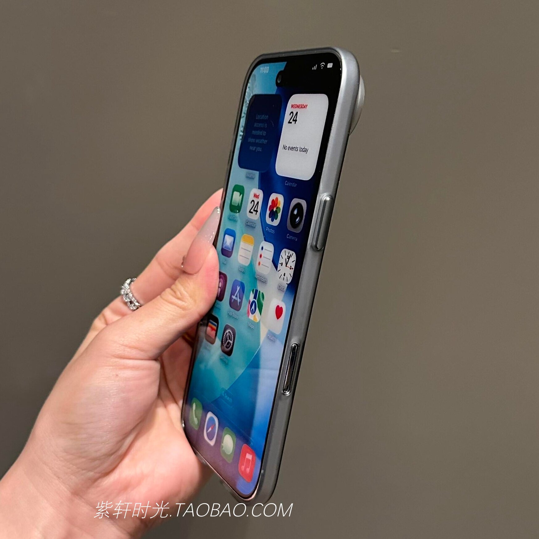 「紫轩时光」细磁吸超薄冰雾钛灰色适用OPPO Findx9pro手机壳Findx9一加1+15三星S24不沾指纹S25独立按键磨砂