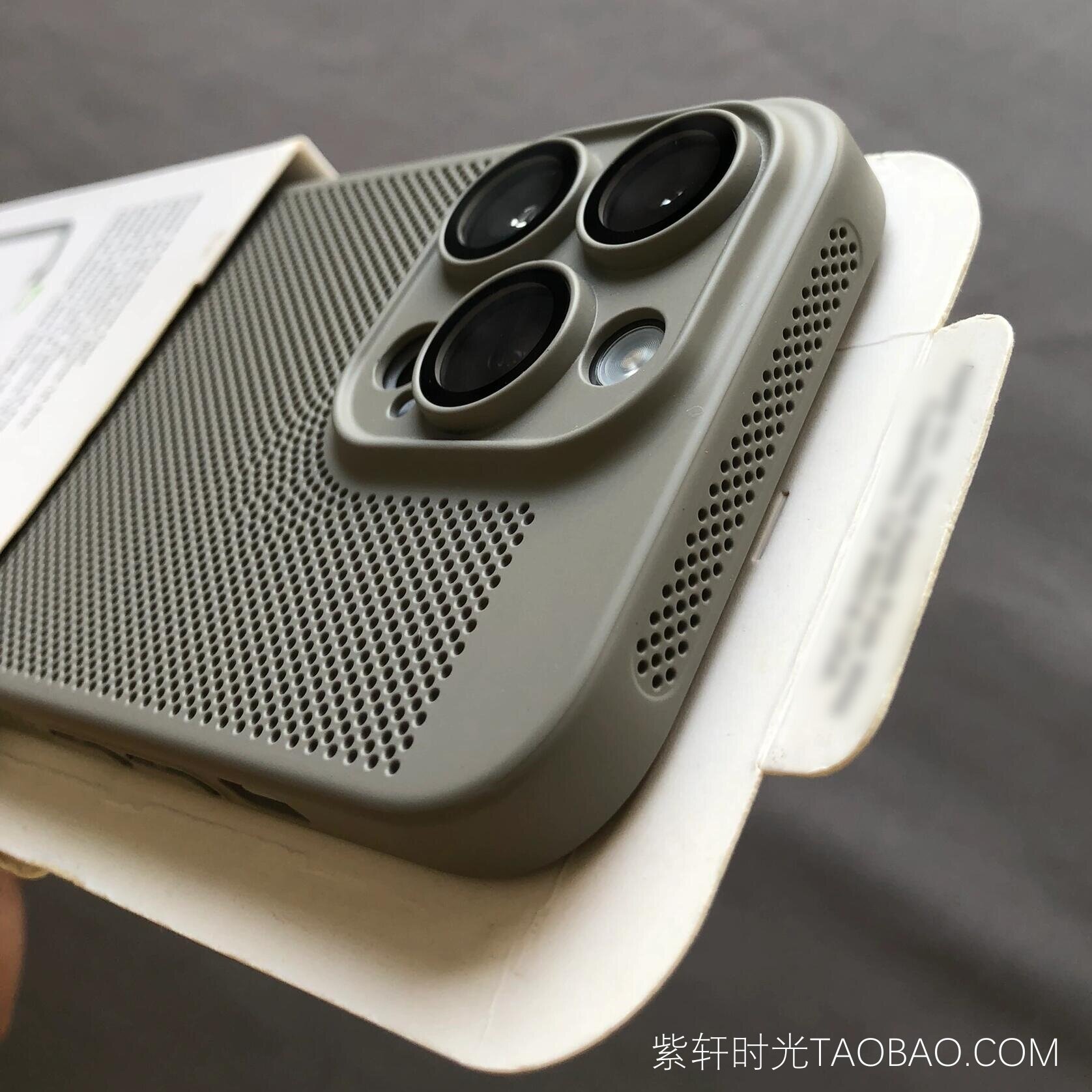 水泥灰散热不沾指纹手汗适用iPhoneAir苹果17promax手机壳16pro带镜头膜17pro透气15蜂窝14轻薄13硬壳冰凉感