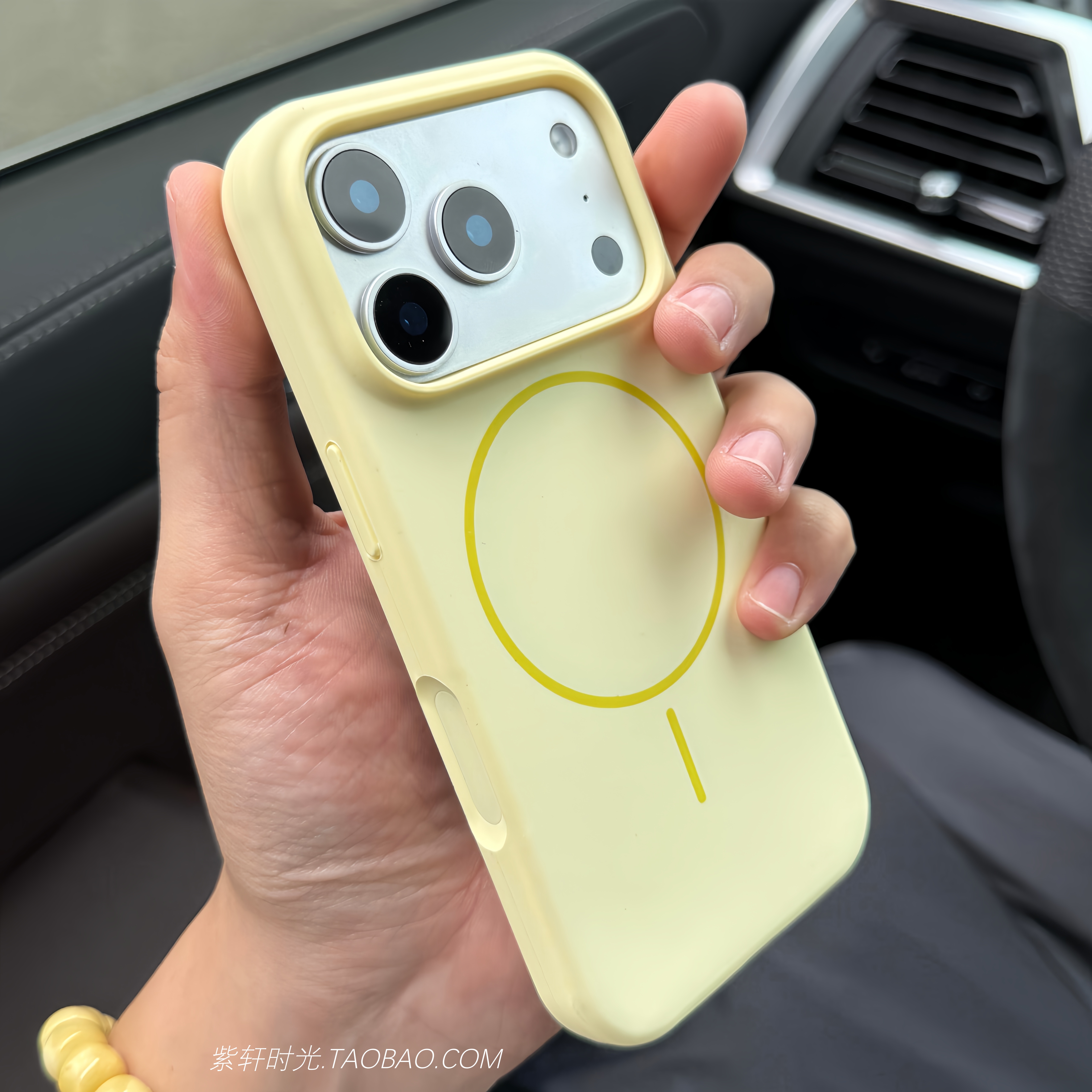 淡奶黄色Beats磁吸液态硅胶适用vivoX200Promini手机壳X300内置隐形磁吸OPPOFindx8ultra简约X8s高级X9pro女