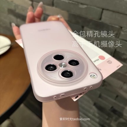 冰雾肤感樱花粉色适用OPPOFindx8手机壳Findx8s全包镜头X6/X7简约Ultra半透Reno14/13pro软硅胶12防摔小红书