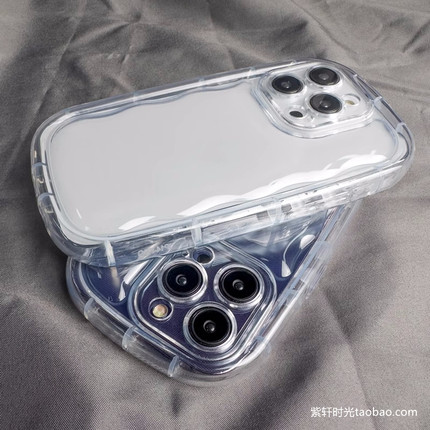 椭圆透明小胖妹适用oppoFindx7/x6手机壳x5/x3硅胶Reno11软壳10/9高级感8pro+波浪边4/7se防滑5网红6女2防摔Z