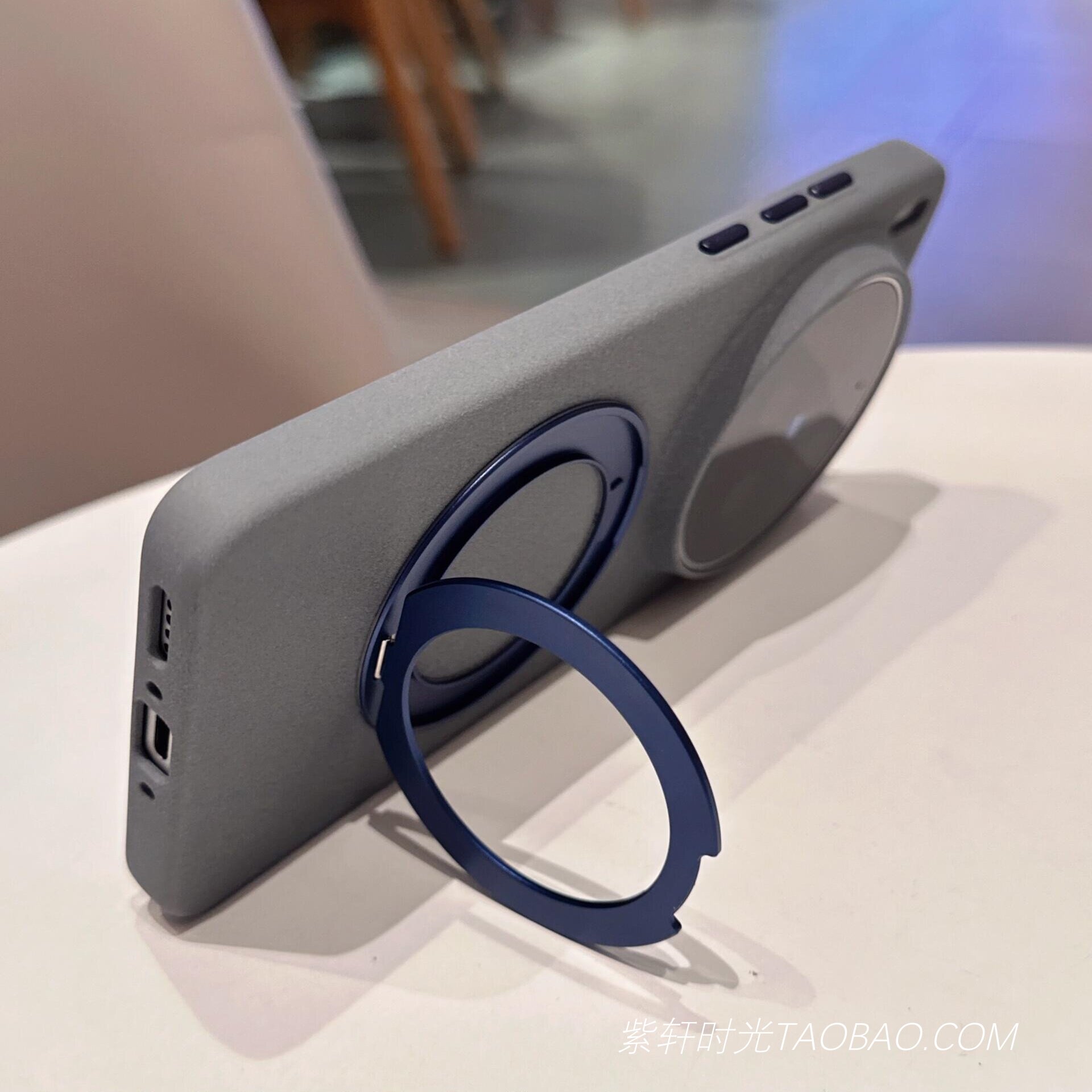 准分子360一体支架岩沙防滑磁吸充电适用oppoFindx9pro手机壳Findx9ultra一加15T高级灰色1+15防指纹手汗撞色