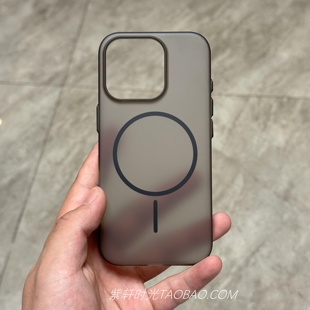 肤感磨砂透黑色Beats细圈磁吸半透硬壳适用苹果16promax手机壳15 12抗指纹手汗抗黄 14plus金属按键iPhone13