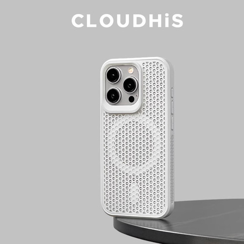 强磁吸冰感散热适用小米15手机壳17pro/14白色1+13红米K80肤感K70/K60一加ACE5pro防摔网格透气Magsafe无线充