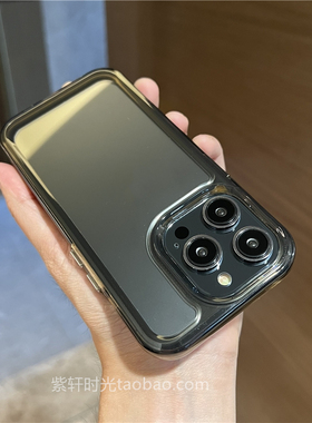 适用vivoX80pro手机壳S12高透X70黑灰色X60全包iQOO10pro直边9金属按键Neo3大孔neo5活力版加厚Z1防摔硬壳男