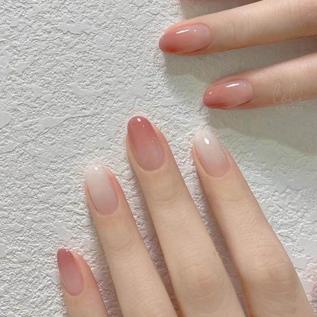 纯欲裸透华妃款水钻穿戴甲