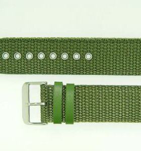24MM 经典 耐用 防水 帆布尼龙表带 浅绿色 合适户外 时尚手表