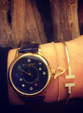 怀旧款限量版星空star jewelry手表 星星粉钻表 闺蜜款圣诞节礼物