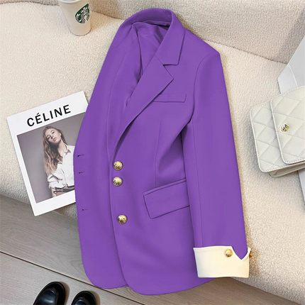 白色西装外套上衣外搭女春季休闲装气质高级感西服职业工装表演出