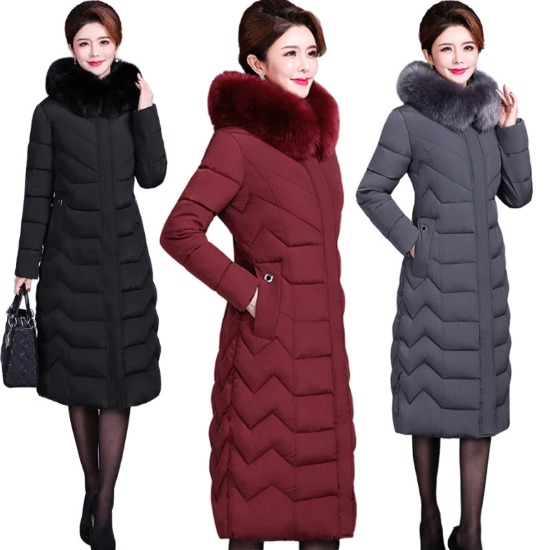 加肥大码收腰显瘦中年妈妈棉衣女过膝中长款加厚保暖外套羽绒棉服,女装/女士精品,大码棉服,淘宝优惠券,粉丝福利购,淘宝优惠卷