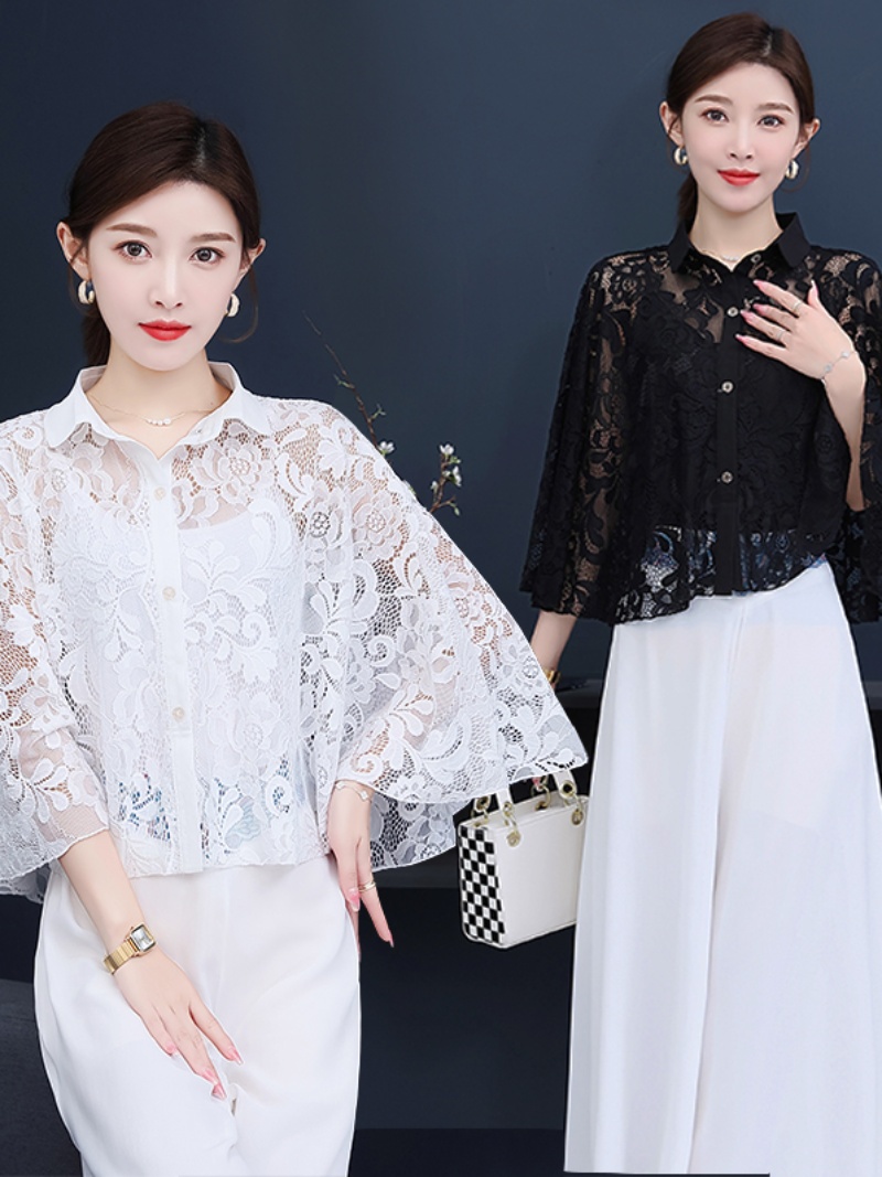 夏季新款蕾丝披肩外套罩衫空调衫