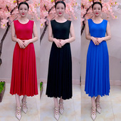 修身 1508八片女神裙117公分长夏季 无袖 宴会裙