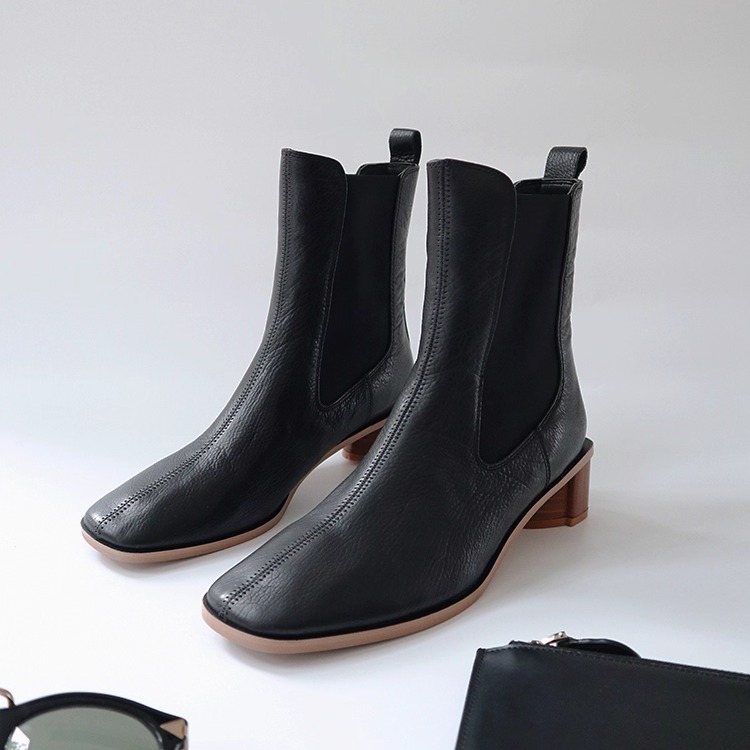 高端超软胎切尔西短靴