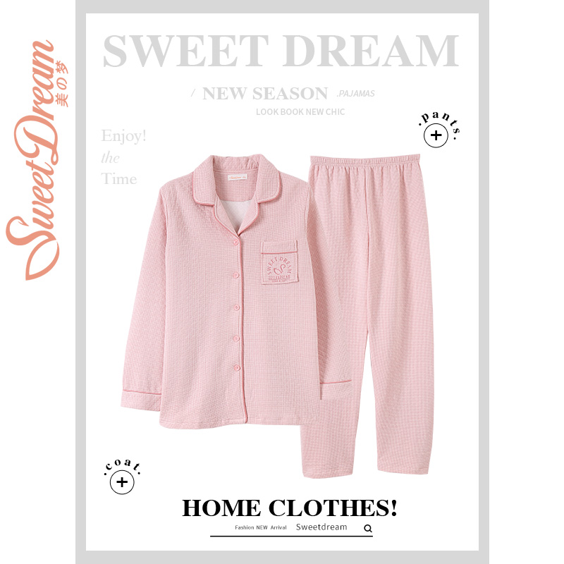 美梦三层夹棉男女士冬天情侣睡衣