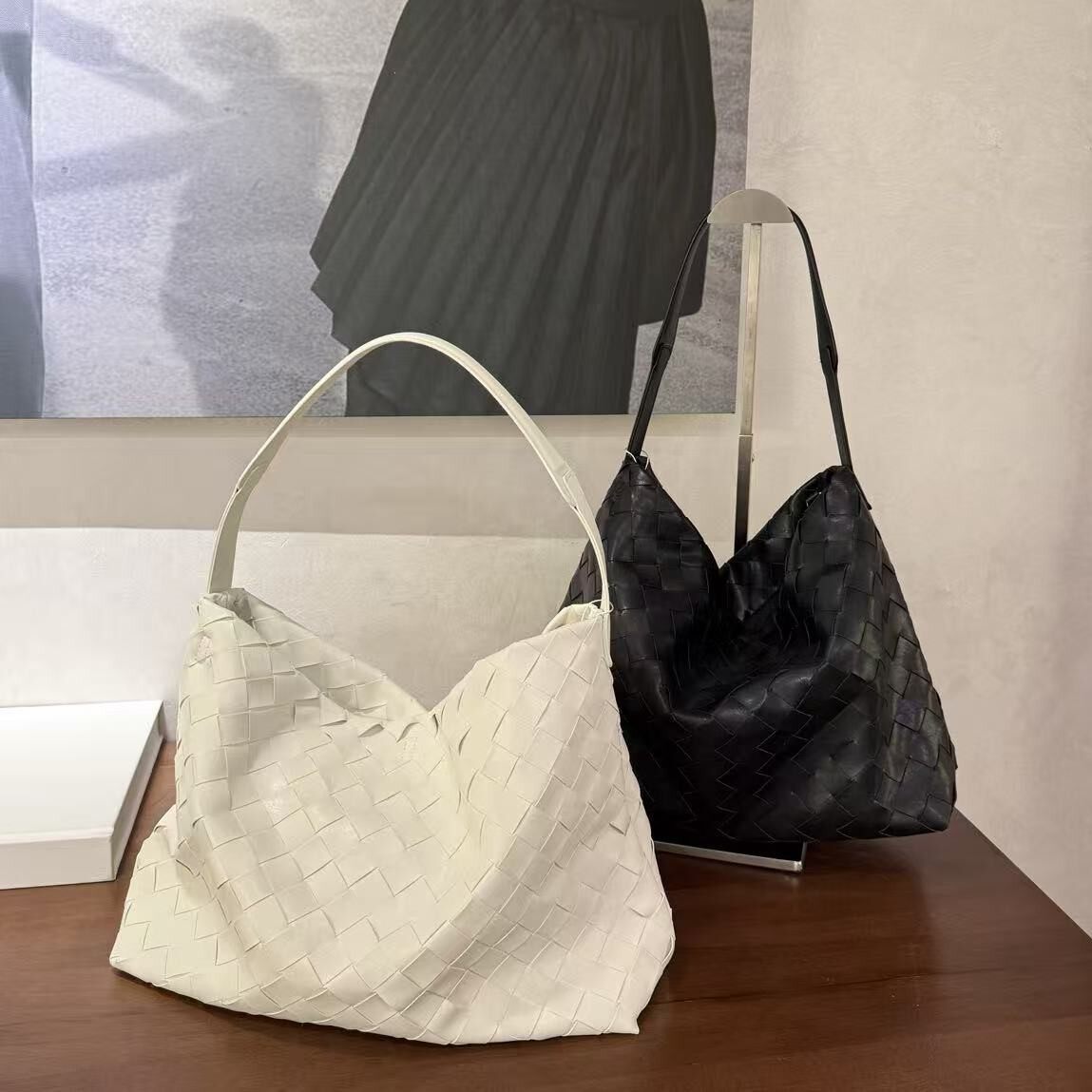 2026春夏新款韩版手工编织托特包时尚百搭女士单肩手提包大包女包