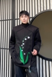 冬季新中式加厚毛呢立领西服外套潮流风刺绣铃兰禅意192P165，男装西服，星座901-1（原C217）