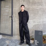 秋季韩版短款翻领男西服外套个性立体袋痞帅夹克休闲上衣180P125，男装西服，星座901-1（原C217）