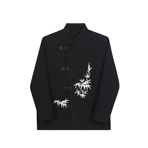 秋季个性改良中式立领西服刺绣男女外套潮流复古金属盘扣122P140图片