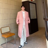 冬季加厚斜纹毛呢长款大衣韩版简约纯色男女风衣百搭雅痞183P195，男装毛呢大衣，星座901-1（原C217）