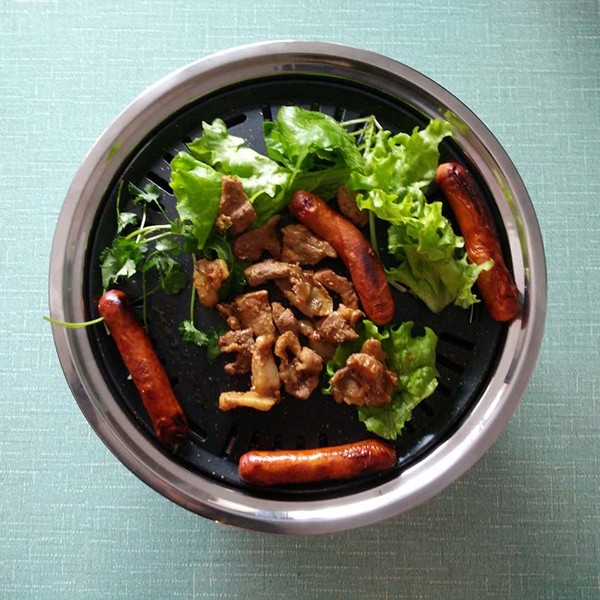 无烟炭火不粘锅烤肉炉圆形煎肉炉