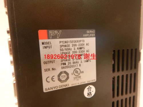PY2A015E0XXXPT0 专业维修SANYO DENKI 三洋/山洋伺服驱动器 议价