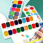 儿童水彩颜料套装 12色14色18色儿童学生彩绘水彩画可水洗水彩颜料