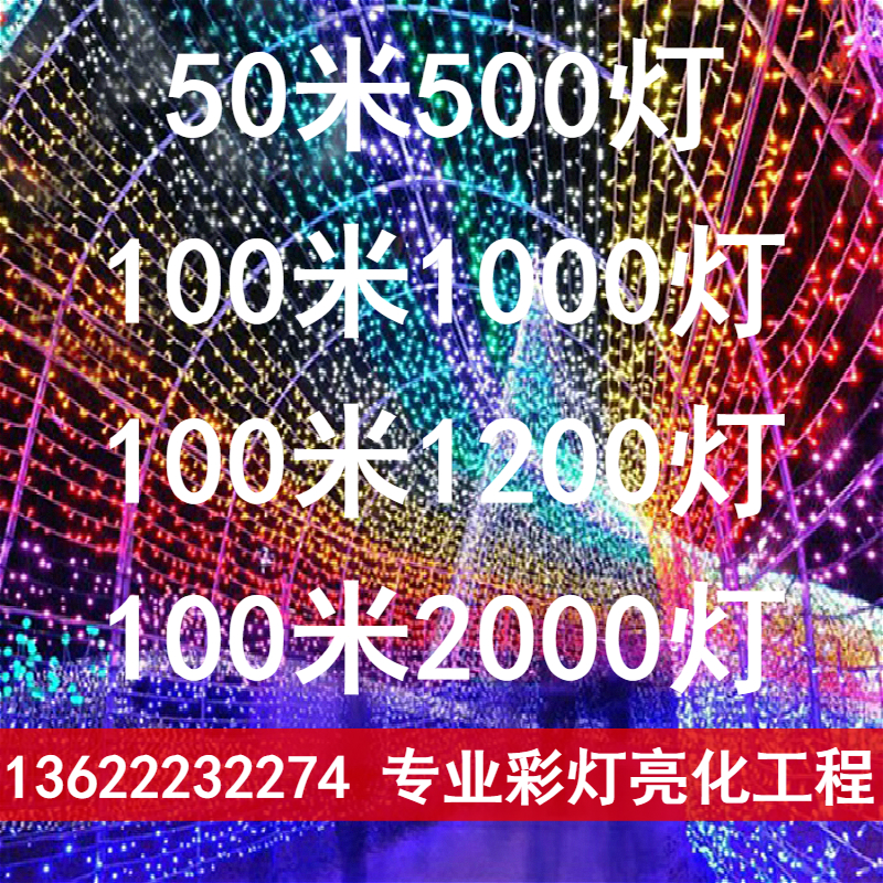 装饰灯彩灯闪灯串灯七彩变色户外