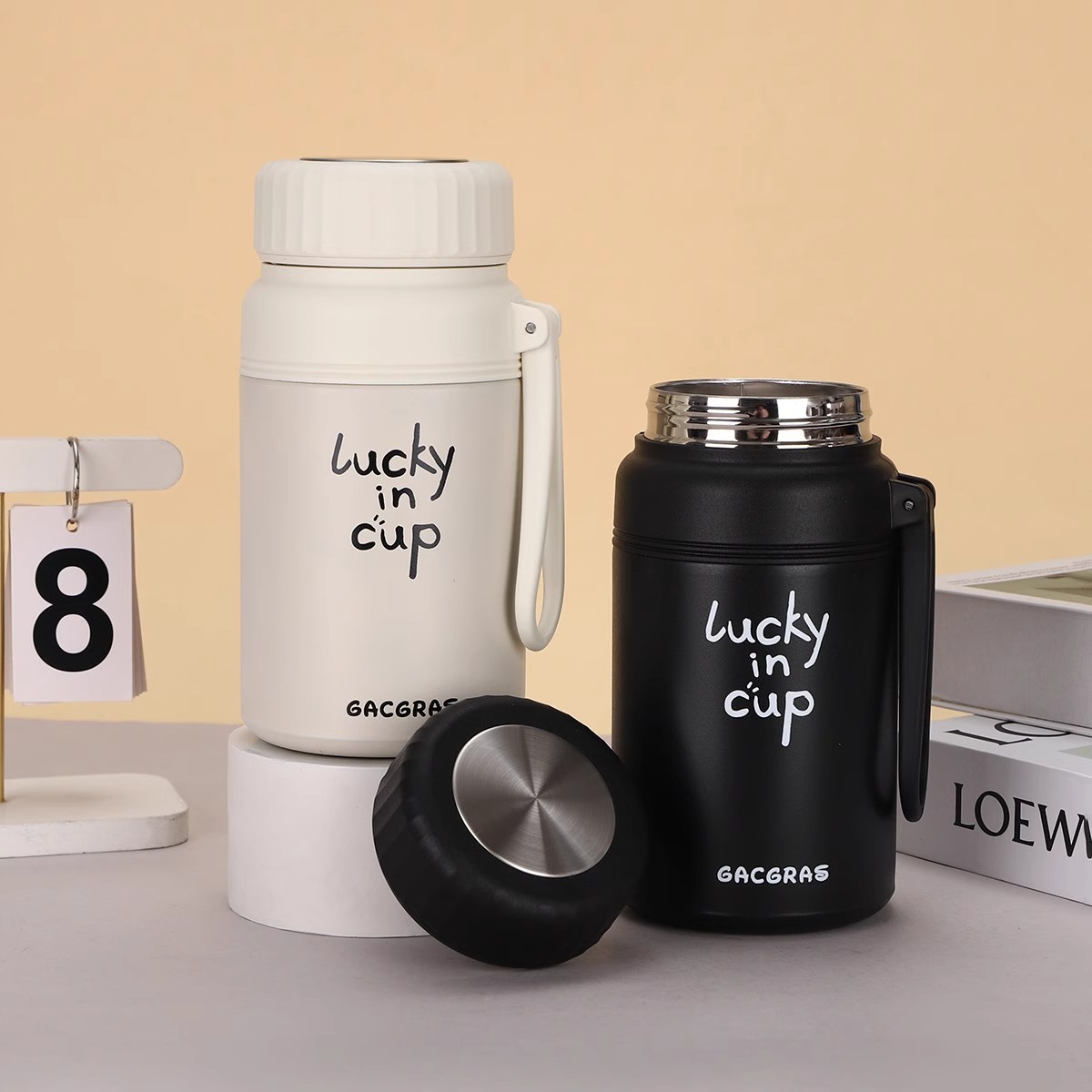 时尚简约大容量1000ml保温杯男女生上班族办公高颜值水杯学生保温