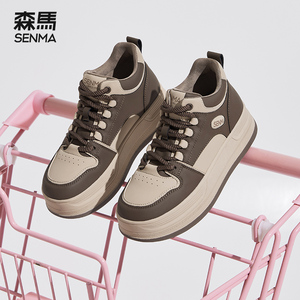 森马高帮板鞋女2026新款春季韩版百搭厚底增高网红爆款运动休闲鞋