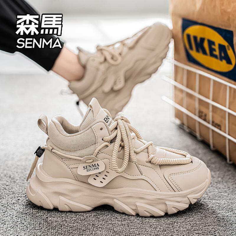 森马男鞋2026新款冬季厚底老爹鞋子男款休闲百搭男士跑步运动鞋W
