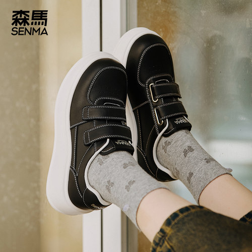 森马厚底休闲板鞋女生小白鞋