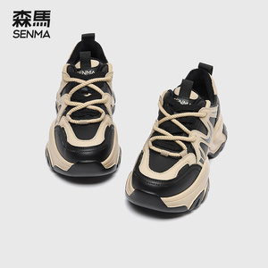 森马老爹鞋女冬季加绒保暖2023新款韩版百搭厚底小个子运动休闲鞋