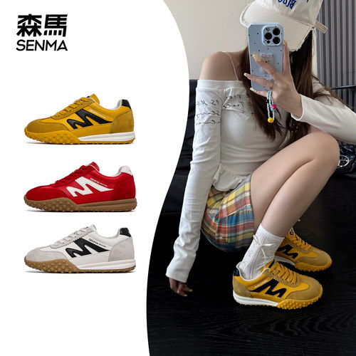 森马拼接软面德训鞋女