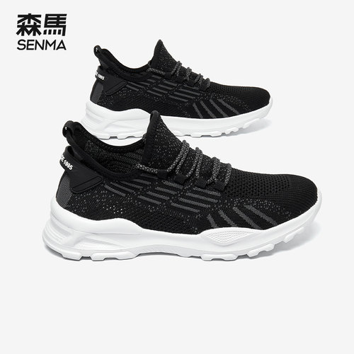 森马飞织轻便软底透气网面运动鞋