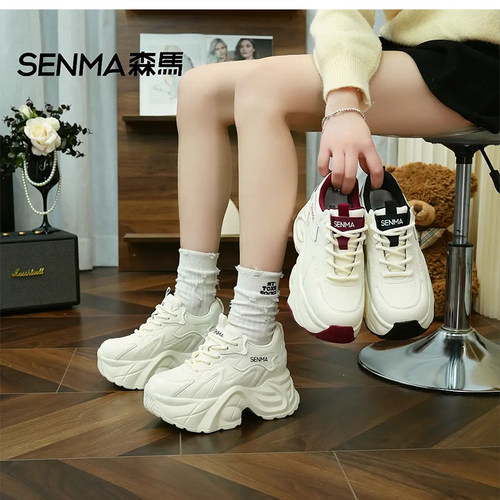 森马厚底增高老爹鞋女