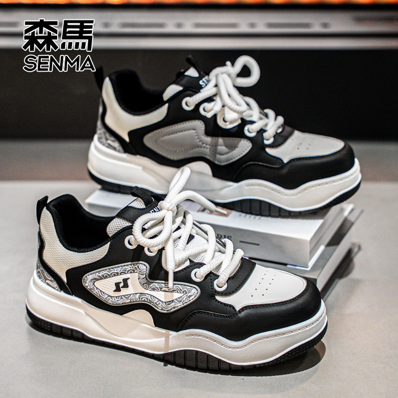 森马板鞋男2026新款今年流行黑色鞋子青少年百搭潮鞋运动休闲鞋子