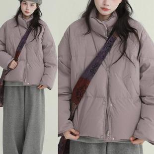 稀有RARE 立领糖果色羽绒服秋冬日系甜美保暖小个子显瘦外套