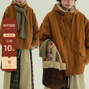 夹克保暖外套 连帽全毛休闲外套文艺复古休闲工装 稀有RARE 木屋