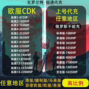 valorant瓦罗兰特欧服vp点数充值无畏契约欧洲区激活码 俄罗斯CDK