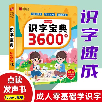 成年人儿童零基础学汉字老人老外学中文普通话识字认字点读学习机