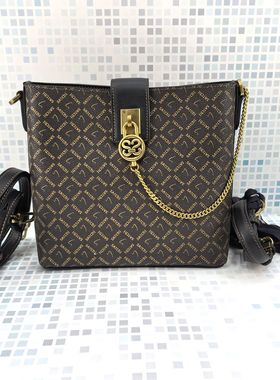 新款沙驰SATCHI女包专柜正品女士斜挎单肩包水桶包SC13299-1FH