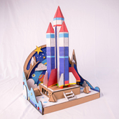 自制可升降气压航空火箭手工材料包儿童废物利用环保科学小制作