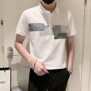 2024夏装男新品抖音直播爆版短袖POLO常规版型男 D326-1 6920 P55图片
