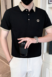 2024春夏男打底衫短袖上衣POLO衫抖音刺绣男D326-16808P48，男装T恤，星座1101