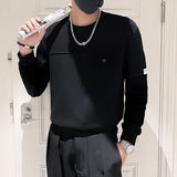 2024秋冬男新款韩版针织上衣打底衫青少年卫衣D326-11219P68控98，男装卫衣，星座1101