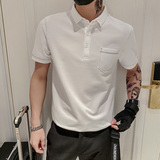 2024夏装男POLO新款社会小伙短袖潮男POLO衫上衣D326-16676P55，男装Polo衫，星座1101
