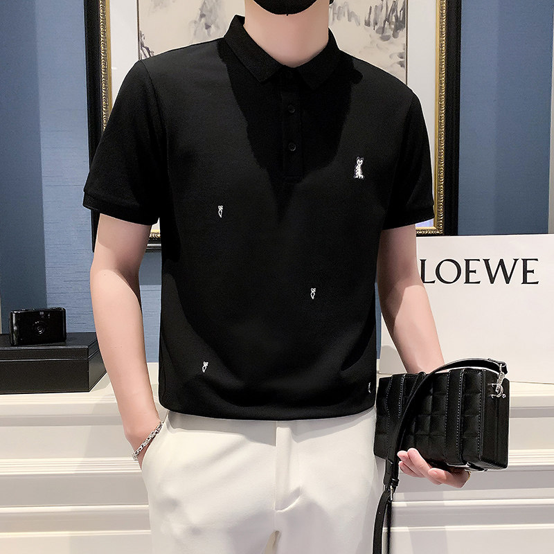 2024夏装男新品抖音直播爆版短袖POLO常规版型男D326-16902P55,男装Polo衫,星座1101