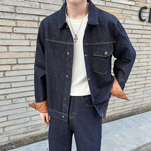 轻熟风高品质抖音复古水洗高克重牛仔男外套D326-1 JK135P125图片